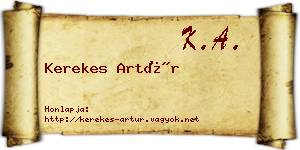 Kerekes Artúr névjegykártya