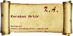 Kerekes Artúr névjegykártya